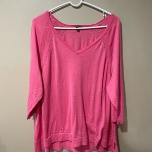 Talbots Bright Pink V-Neck Sweater